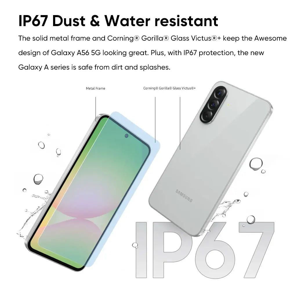 Global Version Samsung Galaxy A56 Exynos 1580 5G Smartphone 6.7" Super AMOLED 120Hz Display 50MP Camera 5000mAh 45W Fast Charge