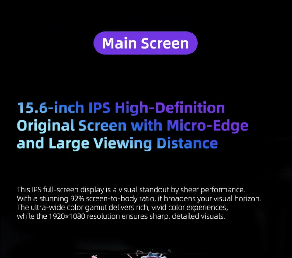 CARBAYTA 15.6"+7" Dual Screen Laptop Computer, Intel N95 32GB/16GB DDR4 RAM, RGB Backlit Keyboard 7" Touch Screen Notebook PC