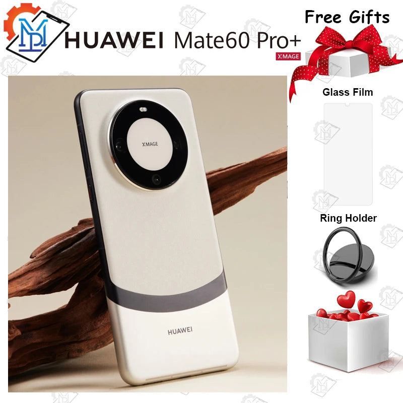 Original Huawei Mate 60 Pro+ Plus 5G Mobile Phone 6.82 Inch 120Hz Kunlun Glass 2 Screen Kirin 9000S HarmonyOS 4.0 NFC Smartphone