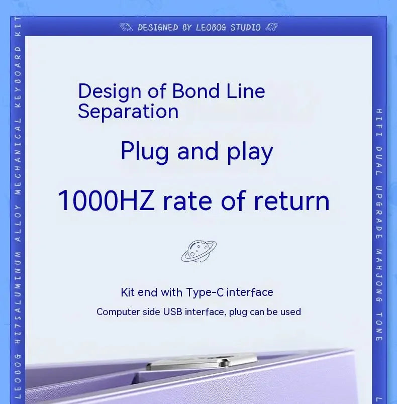 LEOBOG Hi75C Pro Hi75 Sugar65 Custom Mechanical Keyboard Aluminum Kits Hot Swap Wired Gaming Keyboard RGB Gamer Gasket Keyboard