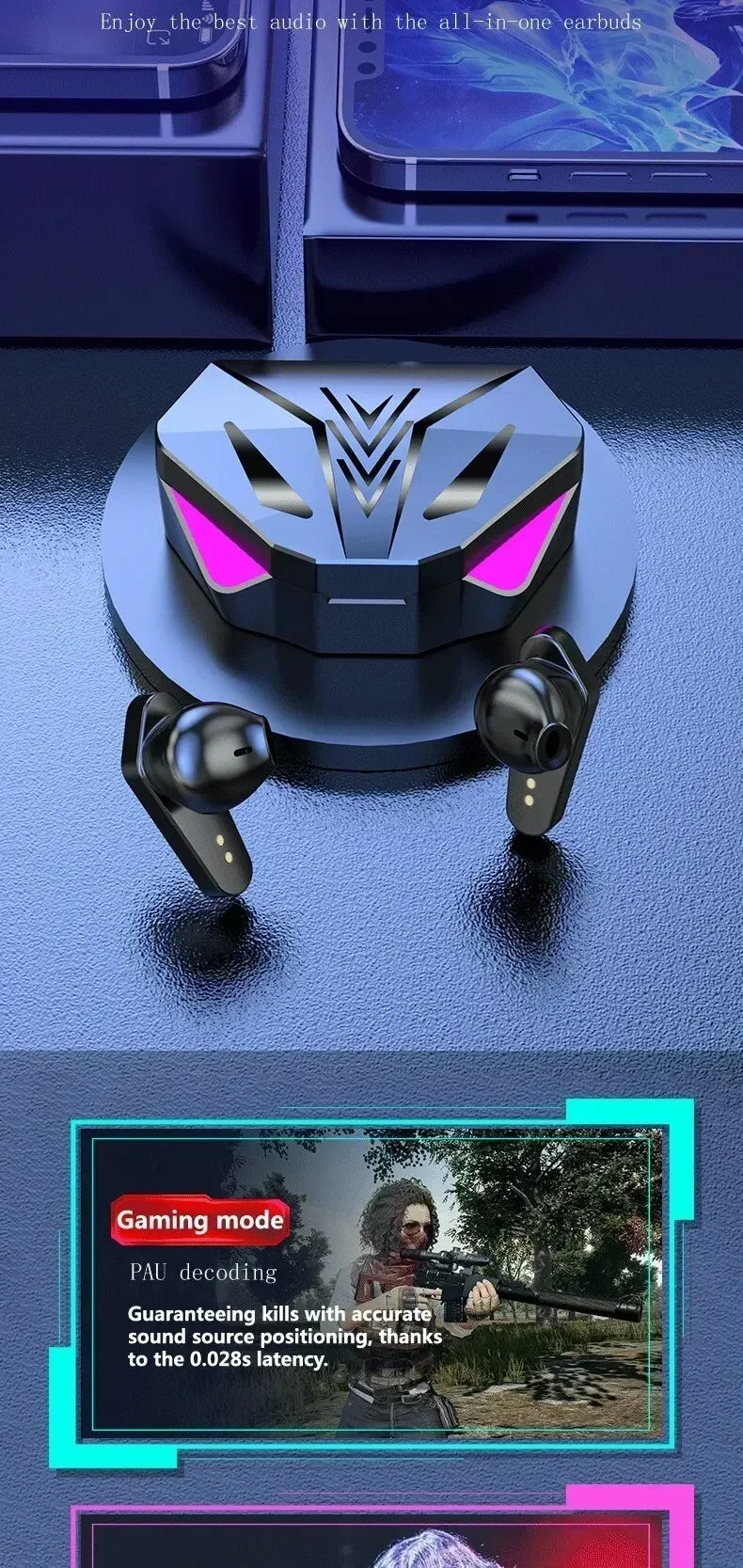 NEW X15 TWS Earphones Bluetooth Wireless Gamer Headphones 65ms Low Latency Earbuds  Headset Gamer