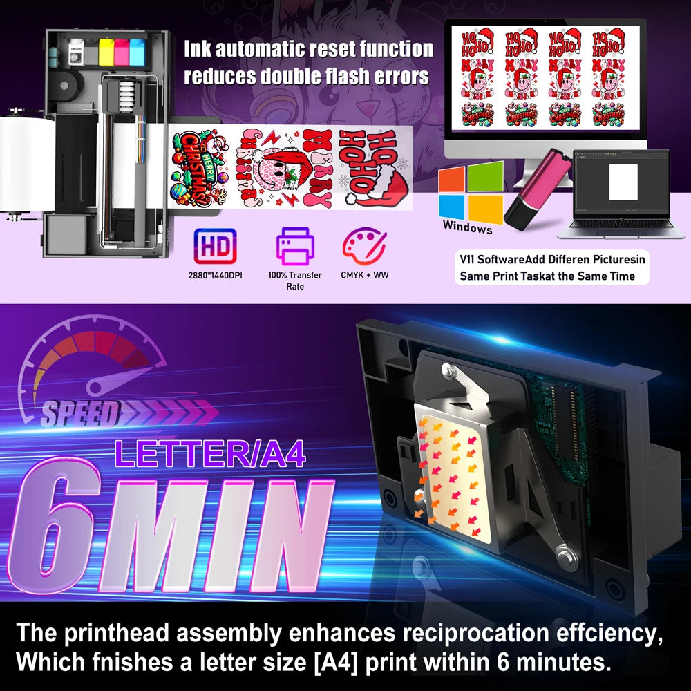 A4 DTF Printer For Epson L805 DTF Printer  Directly to Film Transfer Printer tshirt Printing Machine For Fabric Impresora dtf a4