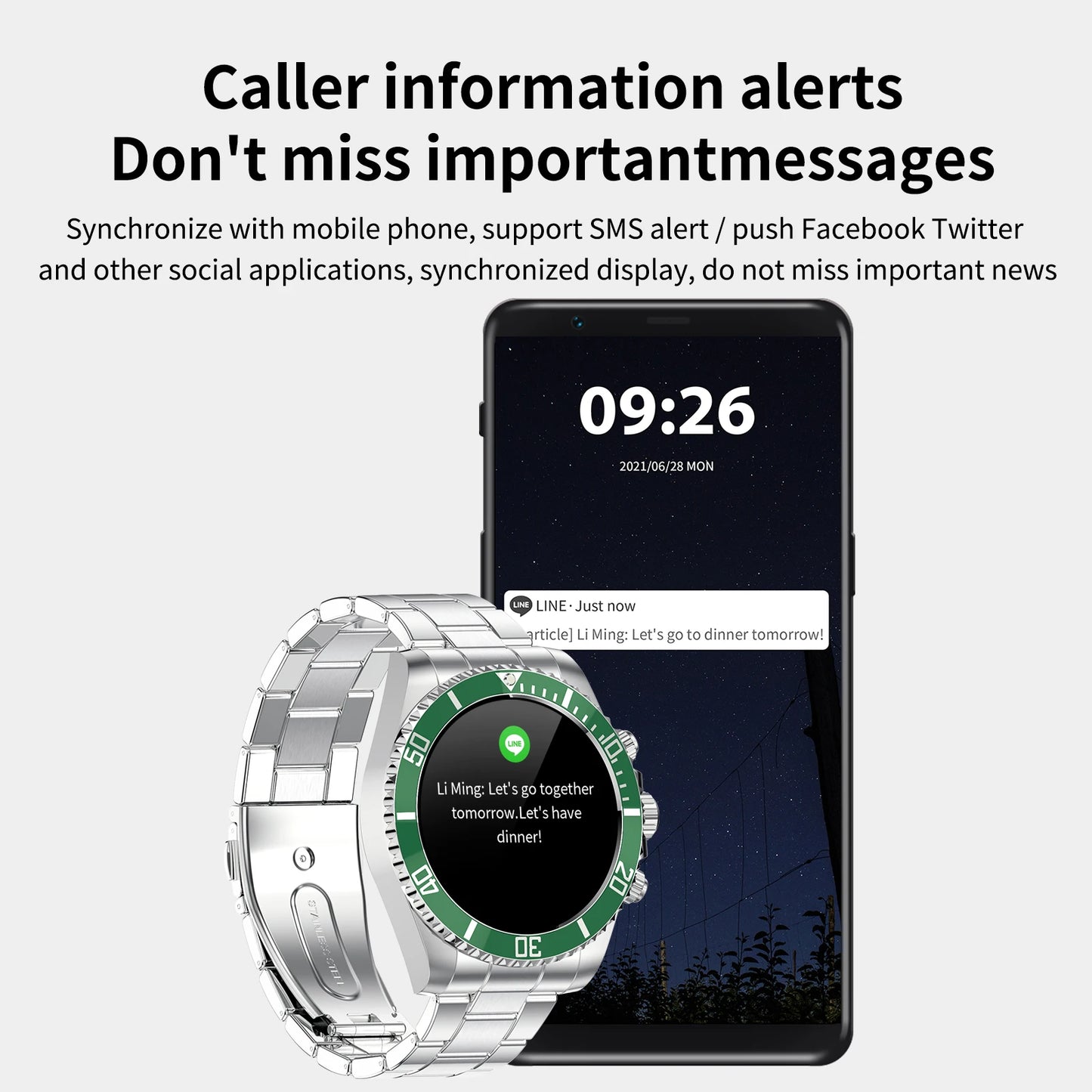 Aiweile AW12 Smartwatch Smart Watch Man High-End Fitness Tracker Sport Business Bluetooth Call 1.3 Inch Steel Play Music Clock