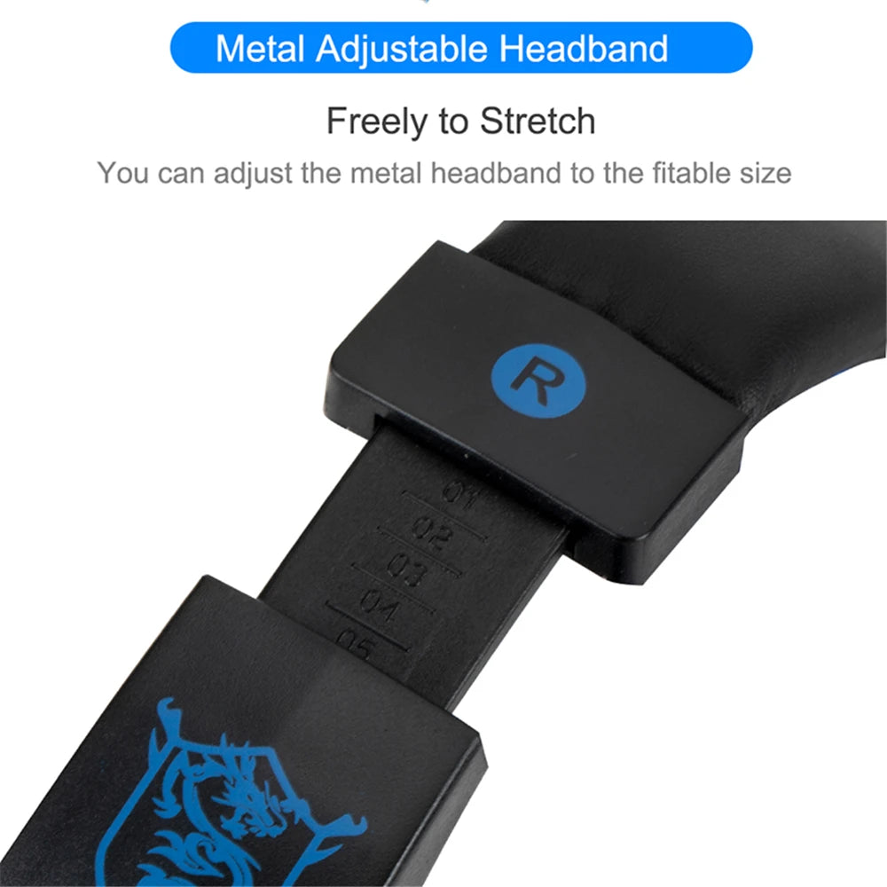 New Gaming Headphones Headset With LED Light Deep Bass Stereo Wired Gamer Earphone Mic for PS4 Xbox PC Laptop Phone One Switch