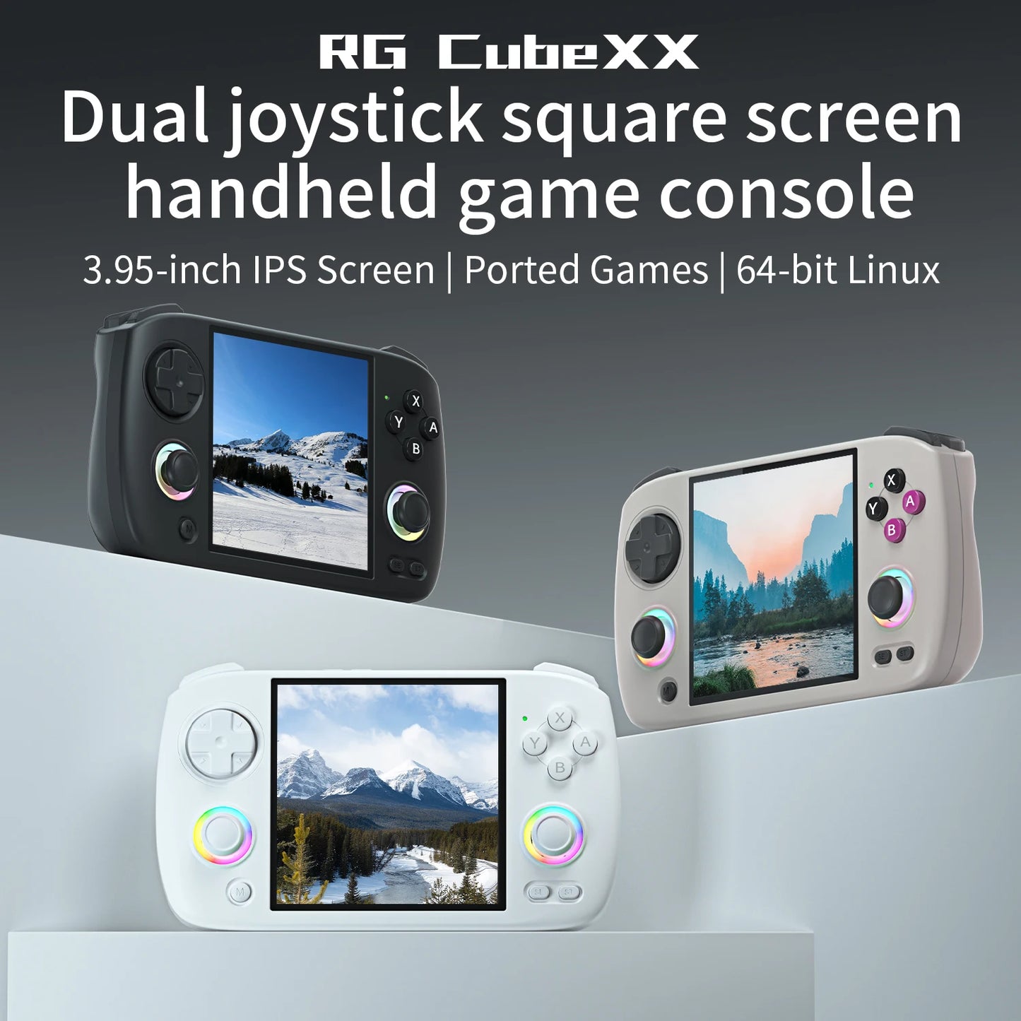 ANBERNIC RG CubeXX Handheld Game Console 3.95" IPS HD Screen Linux WIFI Bluetooth 256G PSP RG Cube XX Retro Video Gaming Console