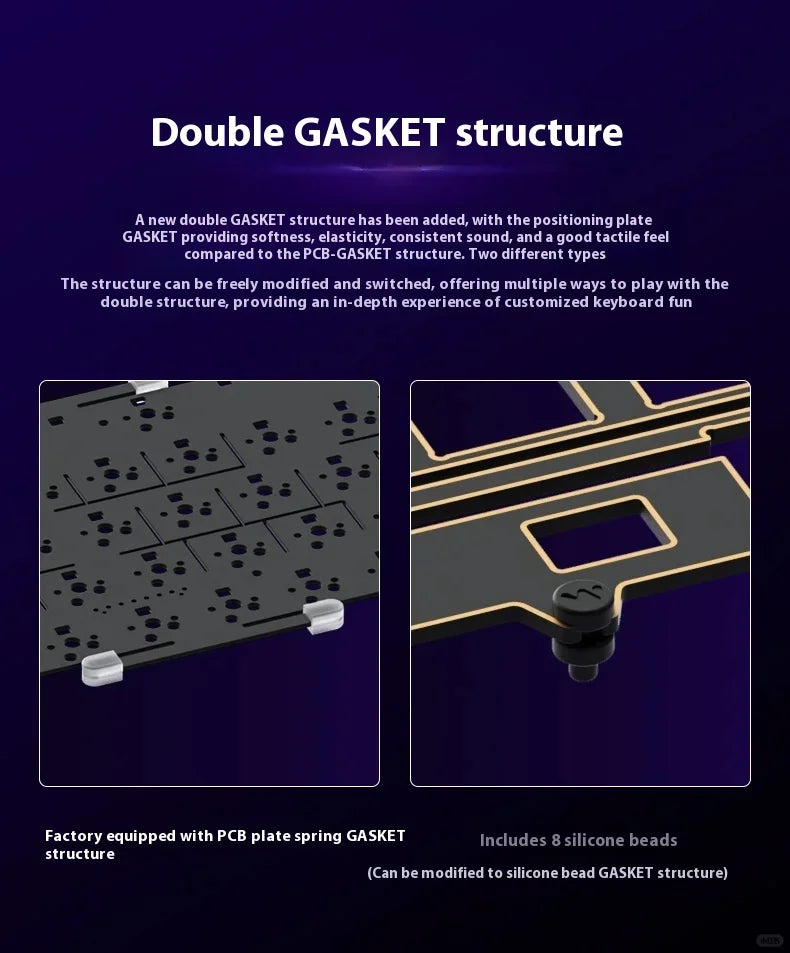 Sugar65 V2 Lucky65 V2 Aluminum Alloy Mechanical Keyboard 3-Mode Customization 2.4g Bluetooth Hotswap Gasket RGB Gaming Keyboard