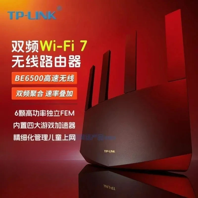 TP-LINK New Wifi7 Home Wireless Router 6500M Full 2.5G Port Dual-Frequency Aggregation Game Acceleration