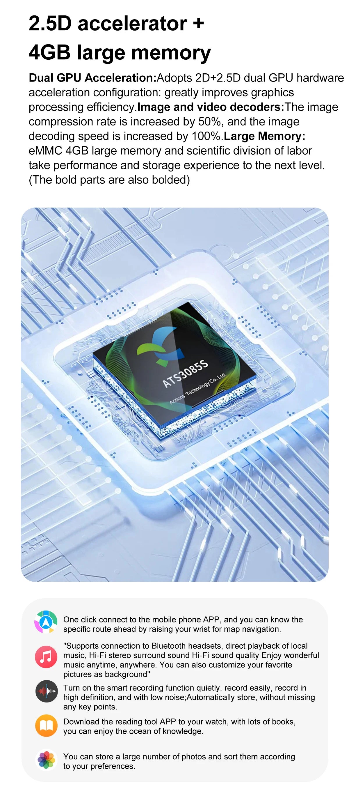 For HUAWEI GT 5 Pro 2025 New Smart Watches HD Sapphire Screen 32Gb Memory AGPS Navigation HD Video Bluetooth Call Smart Bracelet