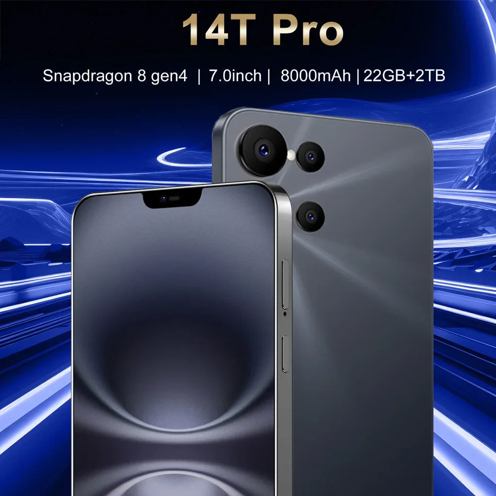 Brand New Pad Tablet PC For 14T Pro 7.0 inch HD Android 15 22GB+2TB 8000mAh Battery 4G 5G Dual Sim Card WiFi GPS Tab