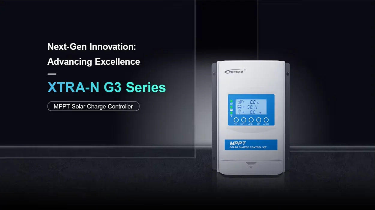 EPEVER 10/20/30/40A MPPT Solar Controller Built In Bluetooth 12V 24V 48V XTRANG3BLE 60/100/150V PV Panel Can Lithium/No Battery