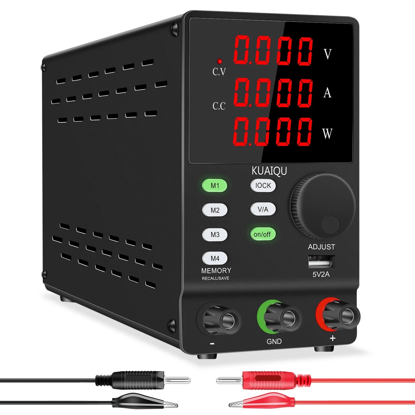 30V10A Programmable DC Power Supply Adjustable Bench Power Supply,M1-M4 Storage, Fast Output, Preset Voltage Current,60V 120V