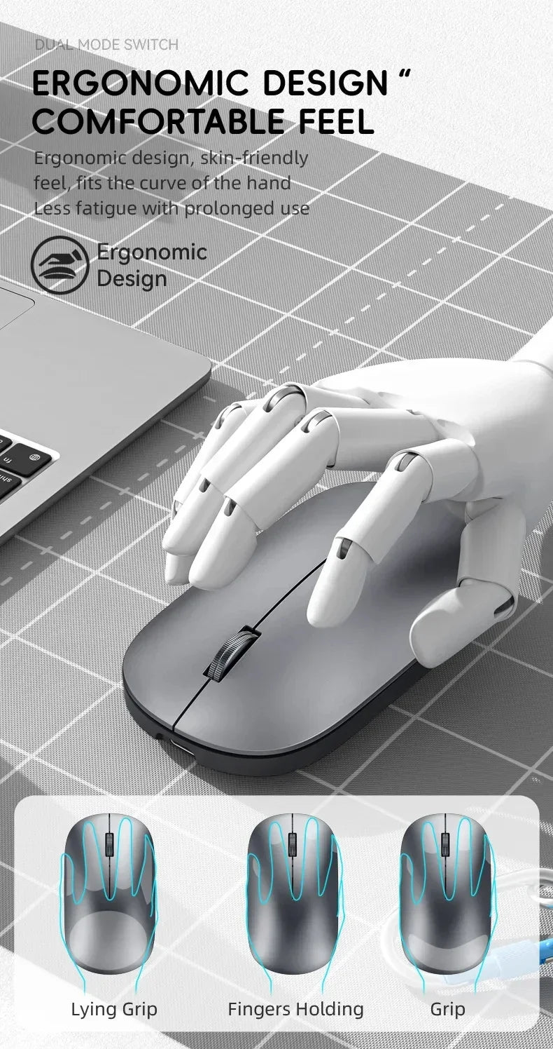 Xiaomi Wireless Mouse Bluetooth Silent 2.4G Dual-mode Type-C Charging Ergonomic Morandi Portable Laptop Office Gaming Mouse