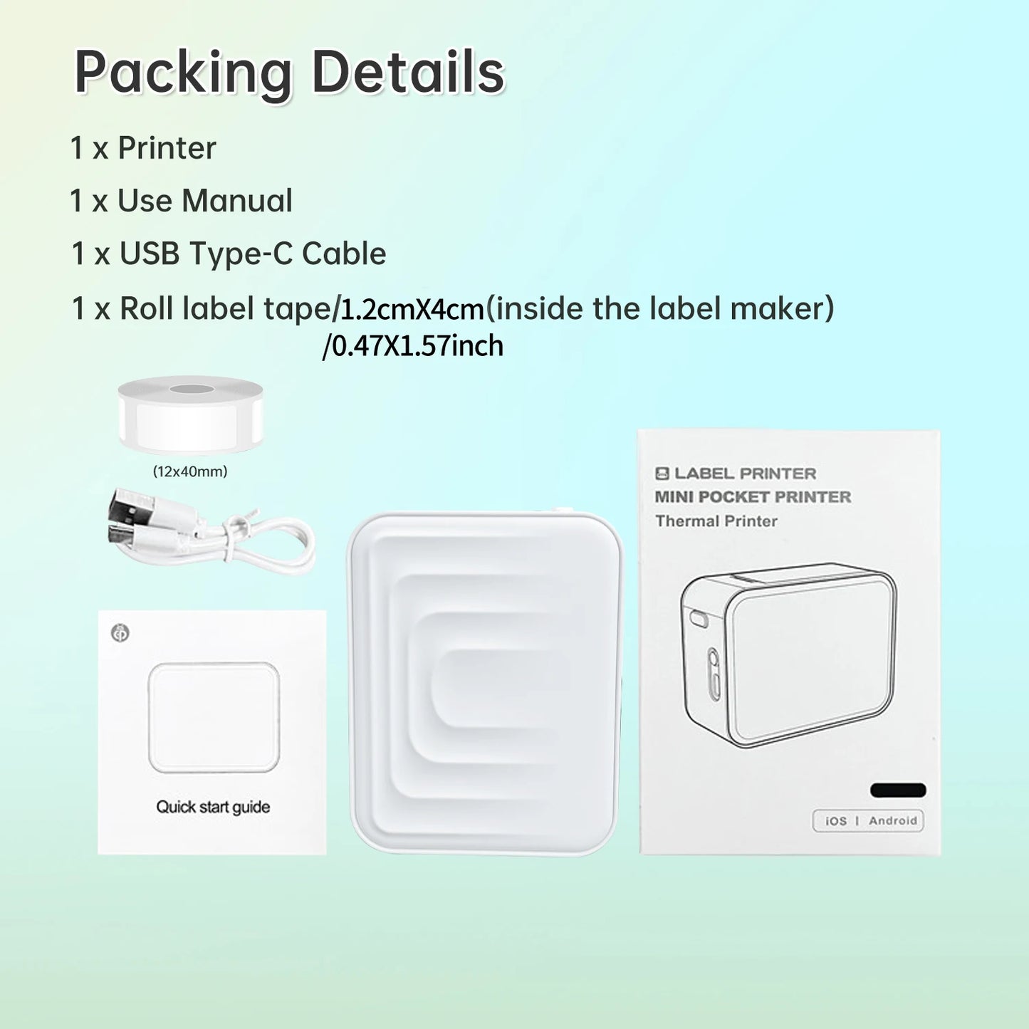 Marklife Mini Smart Label Printer B1 D110 B21 M1 Bluetooth Inkless Sticker Printer For Office Kitchen School To Gift/Marking