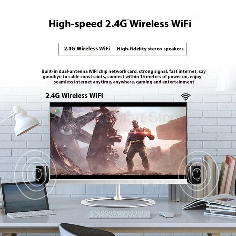 All-in-One Desktop PC SSD Quickly Boot 3mm Bezel Big Screen Ratio 1080P WiFi Multi-Tasking for Office Education Studio Business