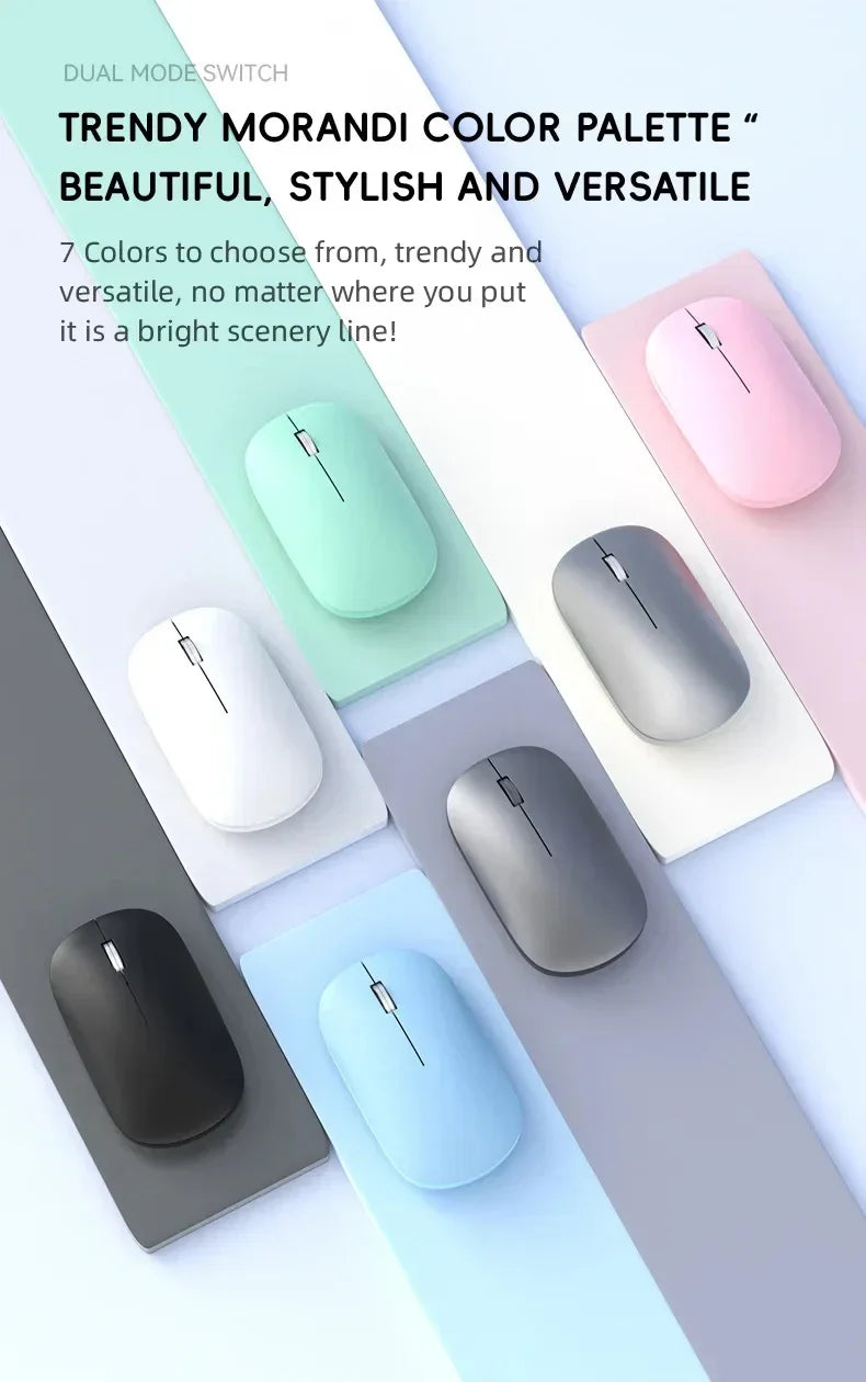 Xiaomi Wireless Mouse Bluetooth Silent 2.4G Dual-mode Type-C Charging Ergonomic Morandi Portable Laptop Office Gaming Mouse
