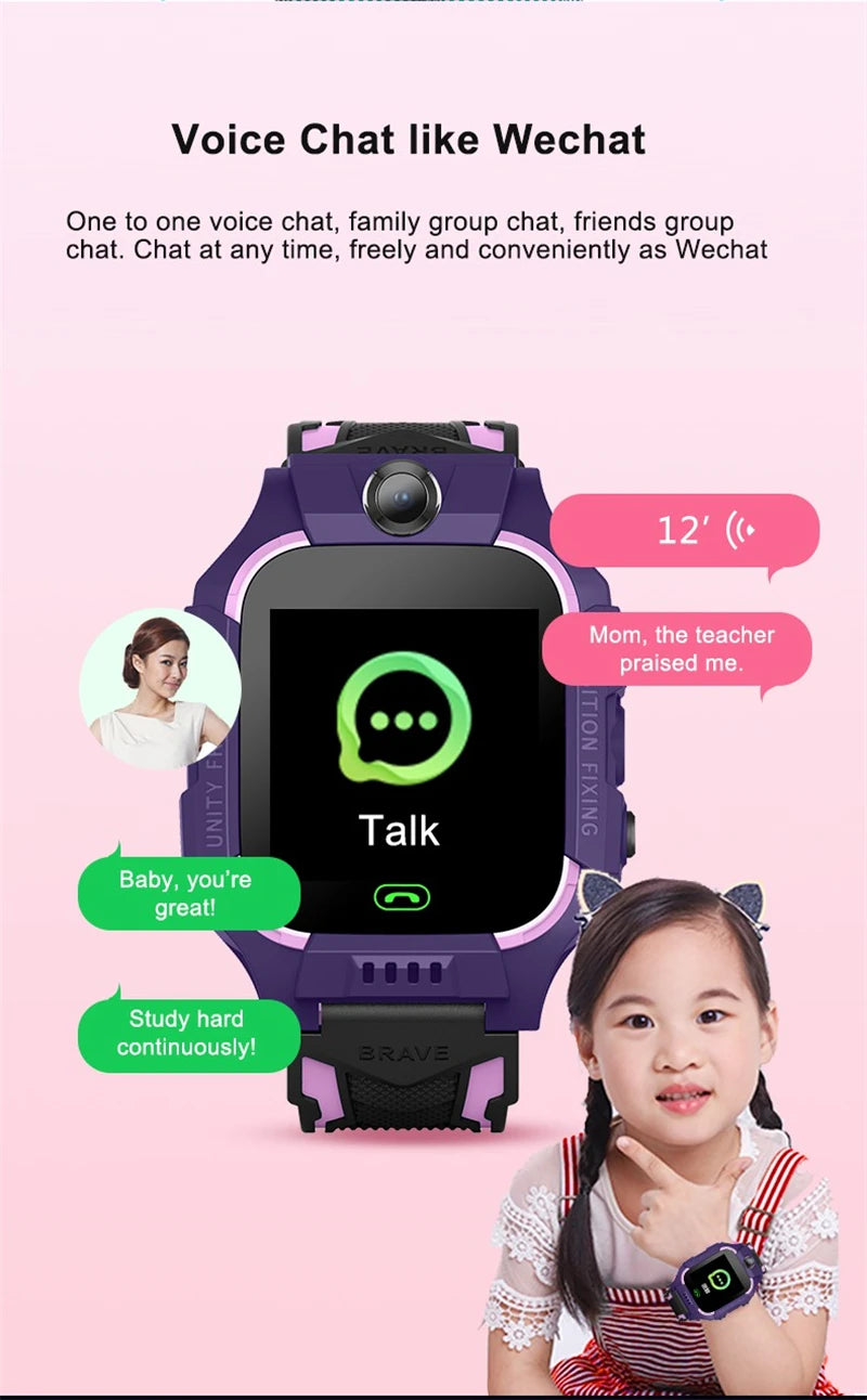 ﻿ 4G Sim Card 2G Internet Kids Smart Watch SOS Call LBS Location Child SmartWatch Camera Waterproof Phone Watch with Sticker