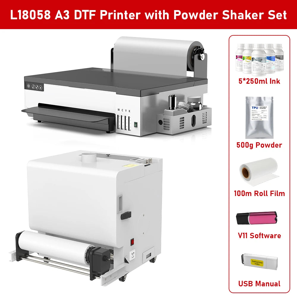 A4 A3 DTF Printer for Epson XP600 8.5/13inch impresora dtf Machine with DTF Oven Direct to Film DTF Printer for Clothes Tshirt