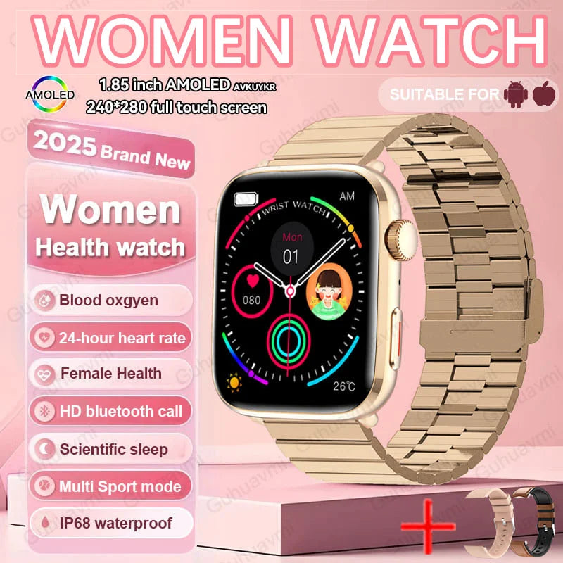 2025 New For Xiaomi Women AI Smart Diagnosis Smart Watch HRV+PPG Blood Pressure Blood oxygen Health monitor IP68 NFC Smartwatchs