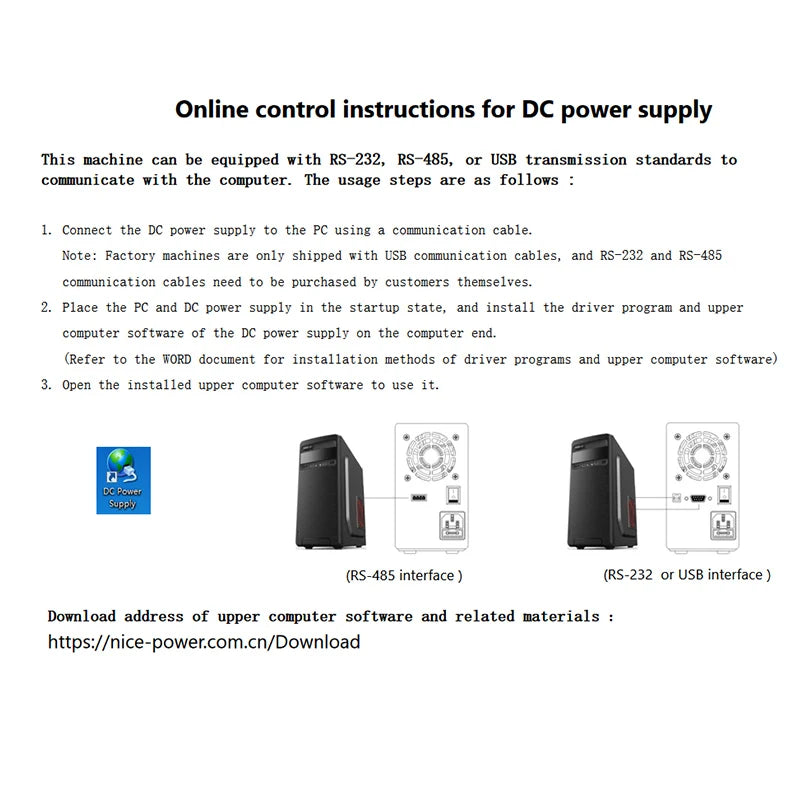 KUAIQU 1000V Adjustable DC Power Supply With RS232 Software Control Programmable Lab Bench Power Supply Voltage Regulator Switch