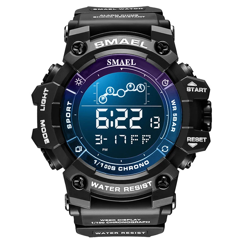 SMAEL Digital Watches Sports for Men 50m Waterproof LED Watches 8082 Men;s Wristwatches Digital  Clock Mens Sport Watches