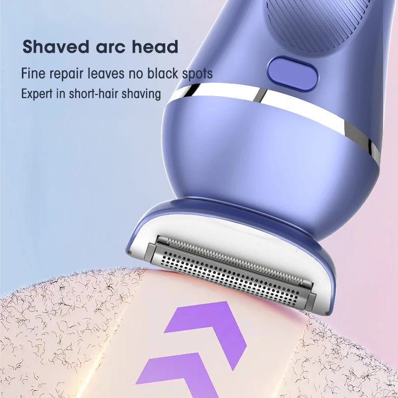 RESUXI 227 Women's 7-in-1 Multifunction Electric Epilator Shaver Bikini Legs Underarm Public Trimmer with Charging Base