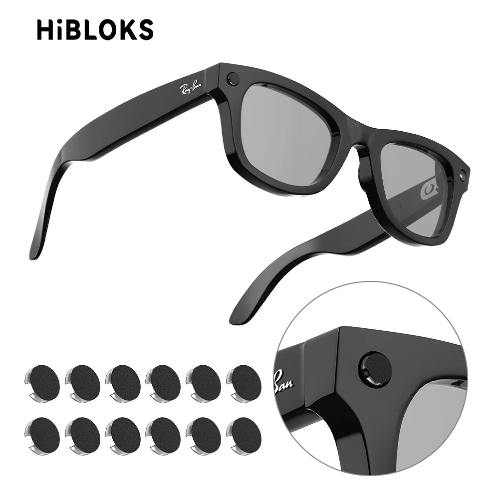 HIBloks For Ray-Ban Meta Wayfarer RW4008/RW4006 Skyler Headliner Smart Glasses Record Video Shading Sticker Glasses Accessories