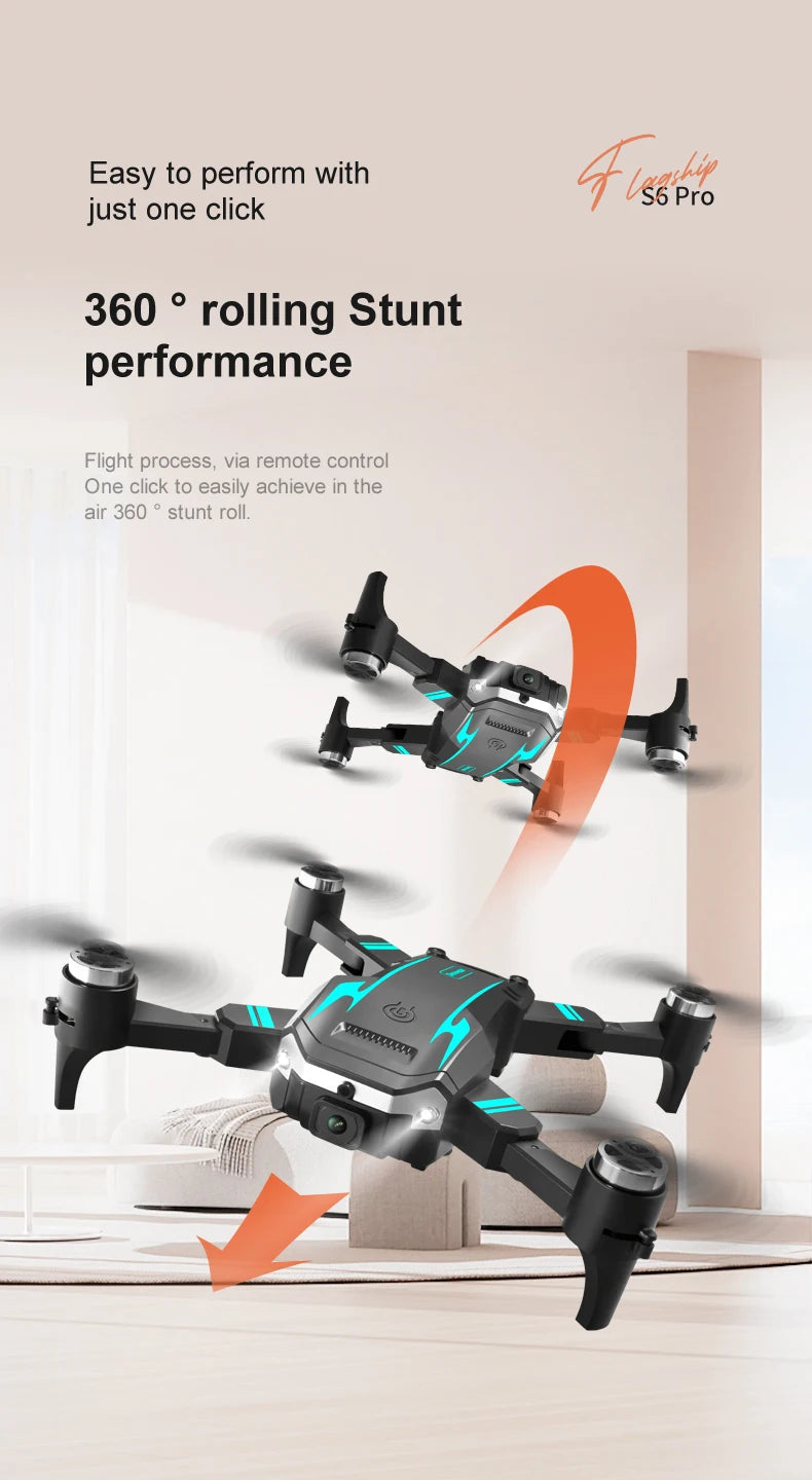 Xiaomi S6 pro Drone Aerial 8K HD Professional Foldable Obstacle Avoidance Quadcopter Dual Camera GPS WIFI RC UAV Christmas Gifts