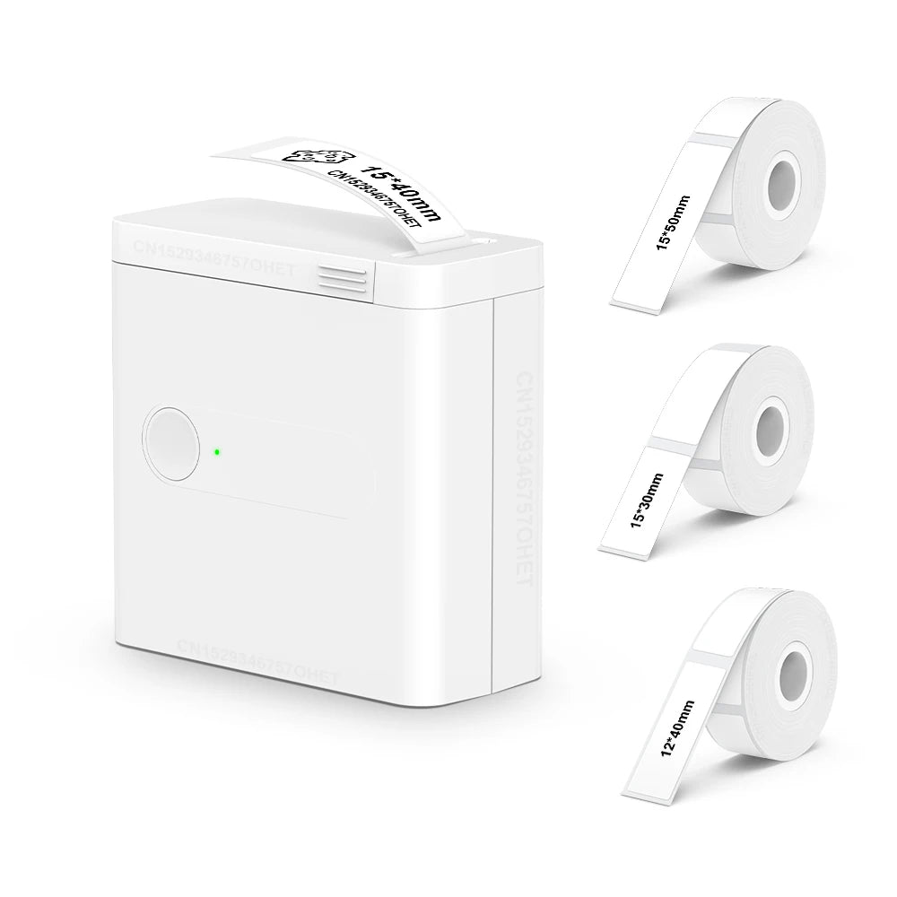 Portable Mini Label Printer D12 Bluetooth Inkless Thermal Printer Connect Phone Edit Printing Self Adhesive Sticker Labeller