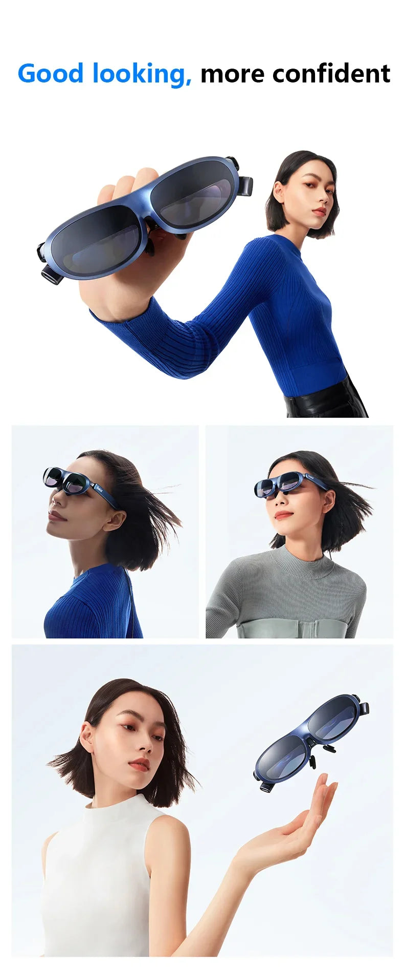 Rokid Max AR Smart Glasses Micro OLED 3D 215”Max Giant Screen Theater Viewing For Phones/Switch/PS5/Xbox/PC