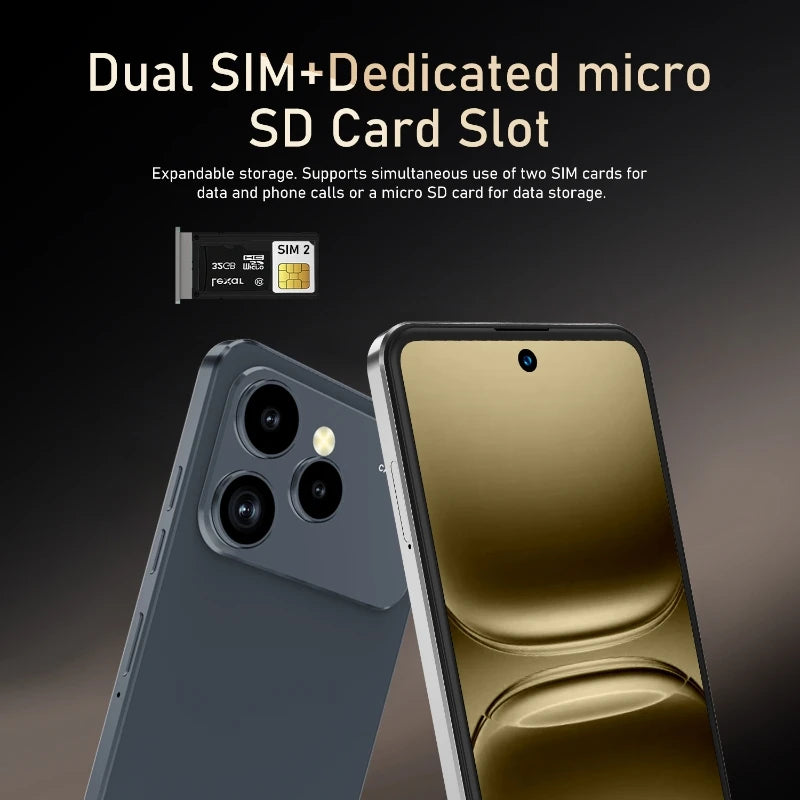 Global Vision M17 Pro Max Smartphone 5G Android 8GB RAM 256GB ROM 6.56 Inch Phone 720x1612HD 24+48MP 4G 5G Network Mobile Phones