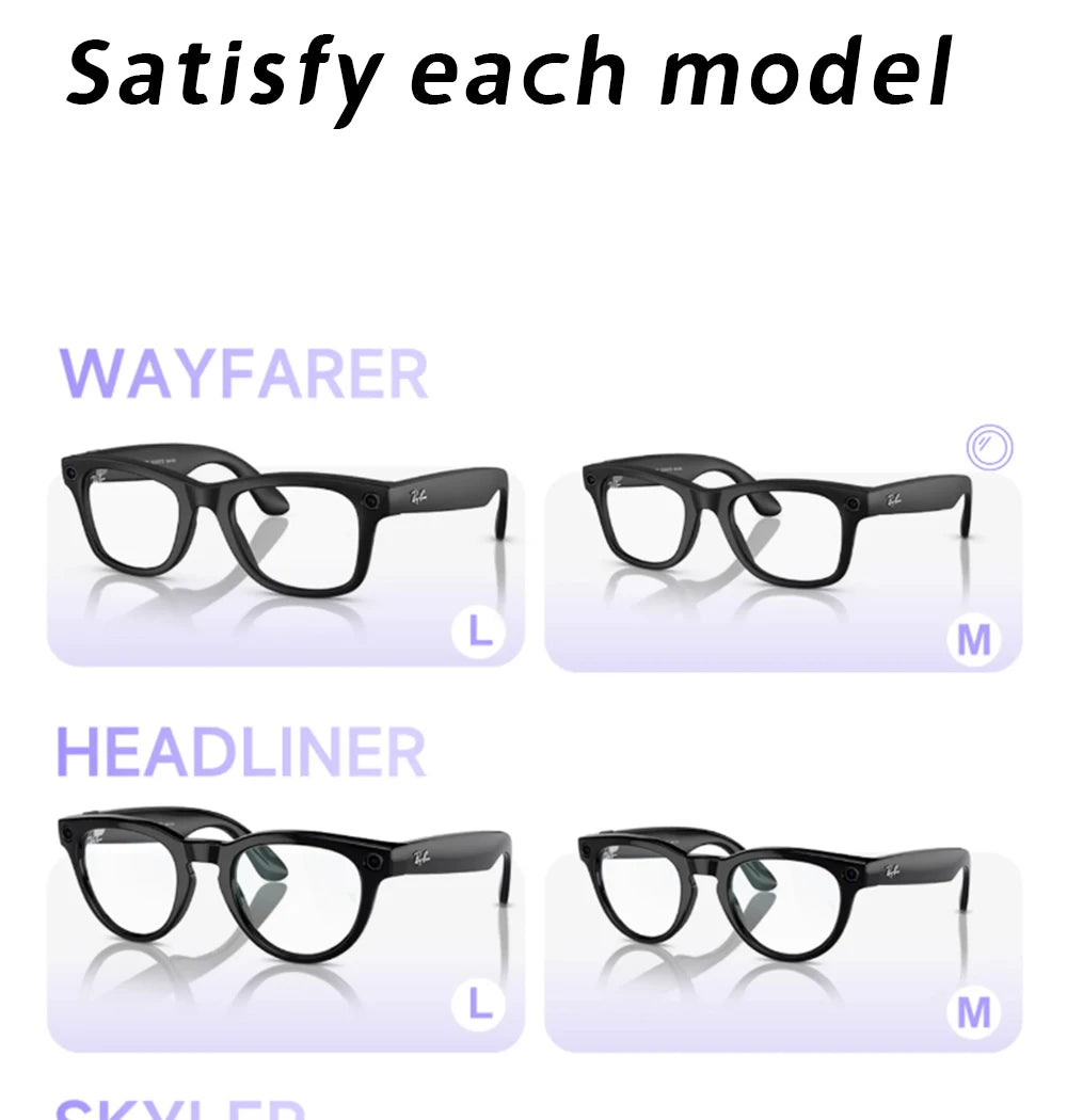 For Ray Ban Meta Wayfarer gen2 Smart Glasses Customized Prescription Myopia Lens Progressive Lens Accessories