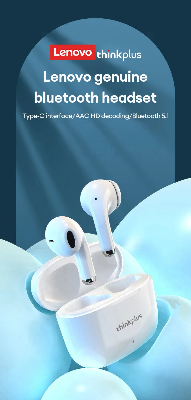 Lenovo LP40 Pro Translation Earburds TWS Bluetooth Real Time Translation Long Endurance AI Earphones Travel Translator Headset