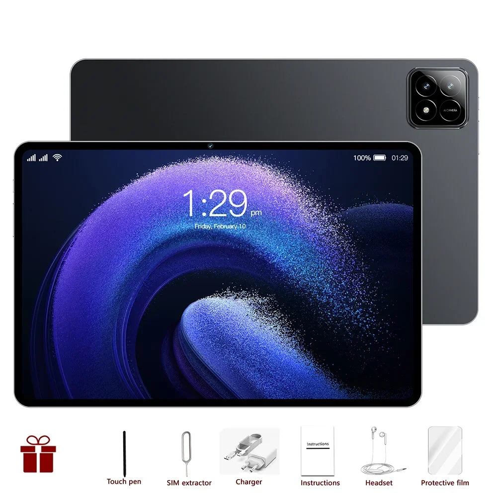 2025 New Pad 7S Pro Tablets 22GB+2TB Android 14 10.1 inch Tablet PC Original Snapdragon888 Global Version 5G Duel SIM Card WIFI