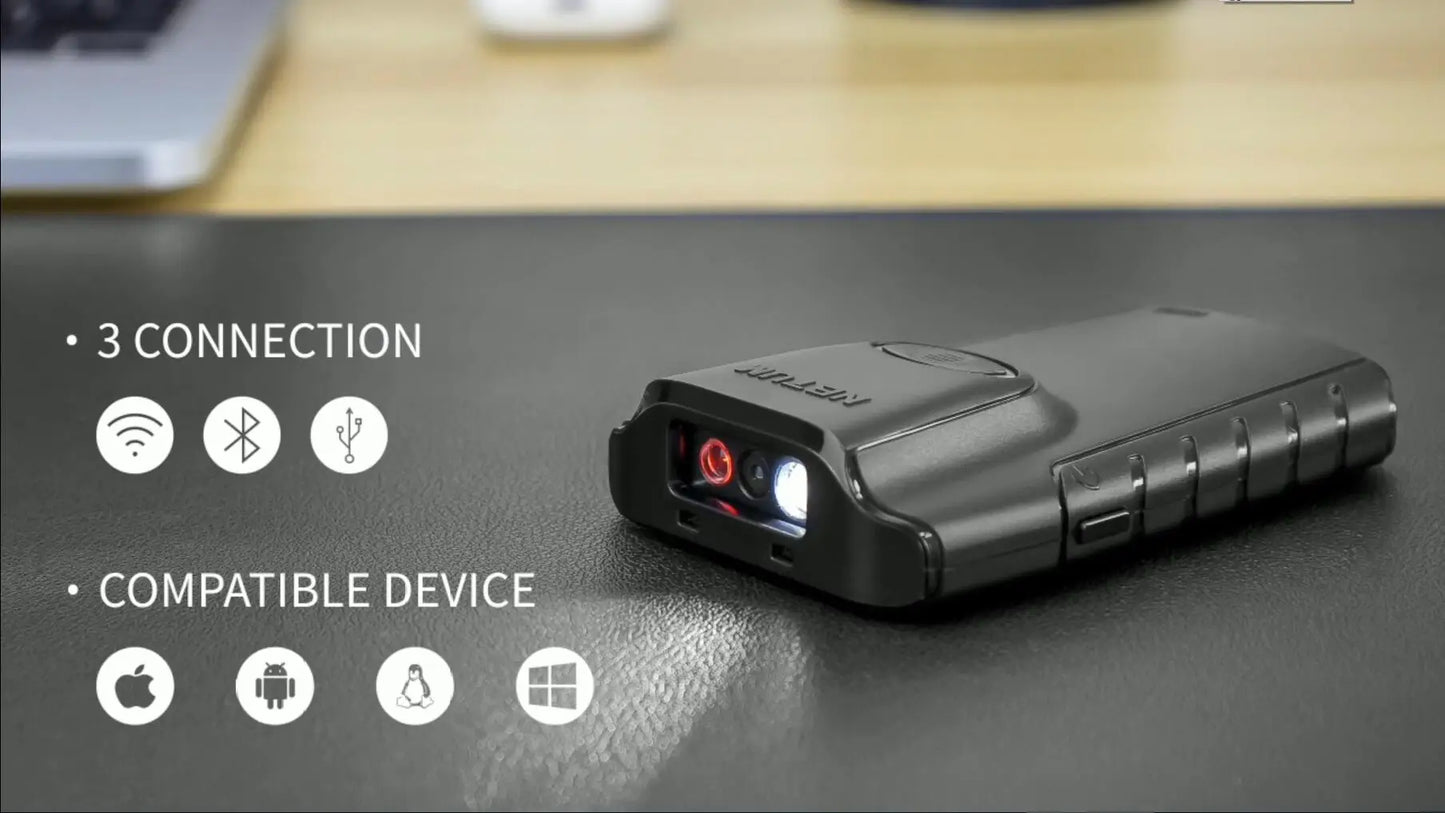 NETUM E740 Wireless CCD Barcode Scanner AND E800 Bluetooth 2D QR Bar code Reader PDF417 Scanner for mobile payment Industry