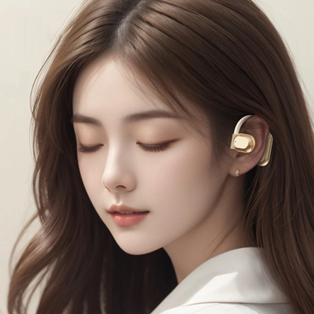 Real Time AI Translator Earbuds Bluetooth-Compatible 5.4 Two-Way Smart Voice Translator Ear Hook Headset for Business Travel