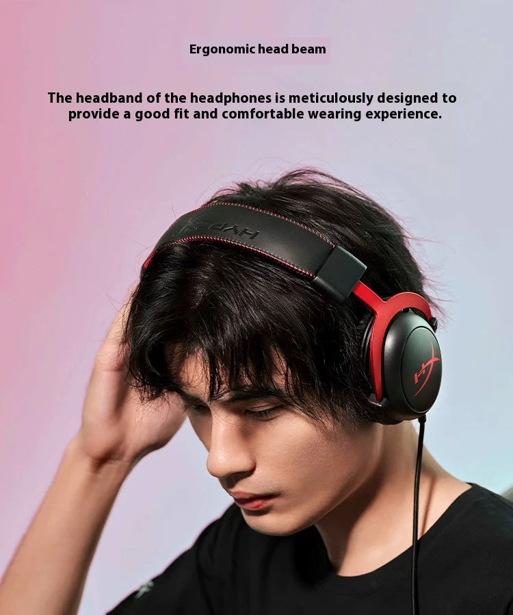 HyperX Cloud 2 II Gaming Headset Hi-Fi 7.1 Surround Sound Detachable 8 Microphone With USB sound card