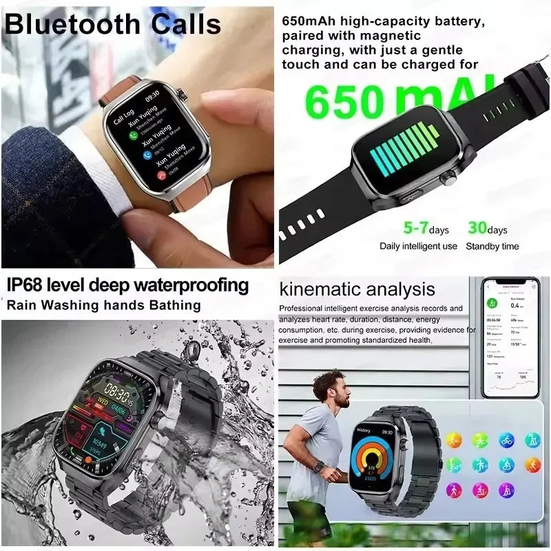 Xiaomi Blood Pressure Uric Acid Body Fat Smartwatch Micro Physical Examination Organ Health Watches Bluetooth Call Smart Watch
