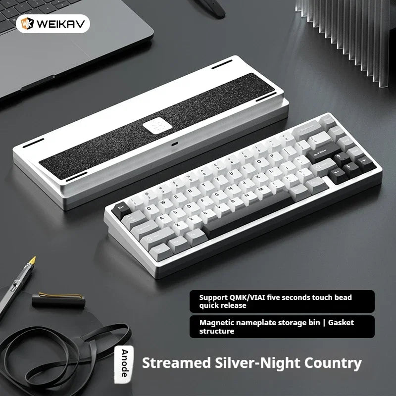 Sugar65 V2 Lucky65 V2 Aluminum Alloy Mechanical Keyboard 3-Mode Customization 2.4g Bluetooth Hotswap Gasket RGB Gaming Keyboard