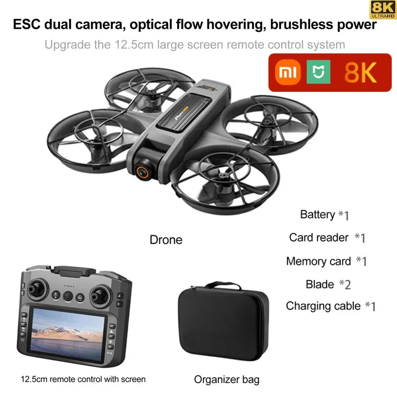 Xiaomi S156 Drone GPS 8K Professional HD 360° Dual Camera Screen Remote Control  Brushless Motors Obstacle Avoidance Quadcopter