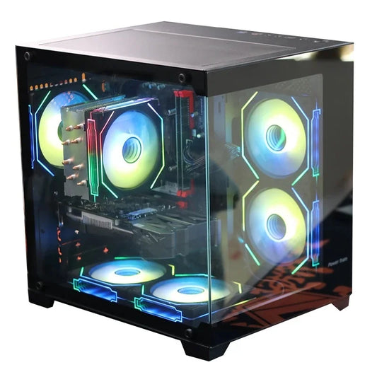 Desktop Computer I3 12100F 16GB 500G SSD RX550 4GB DDR5 Quad Core Win11 PC Desktop Computer Host Office and Household Use Gaming
