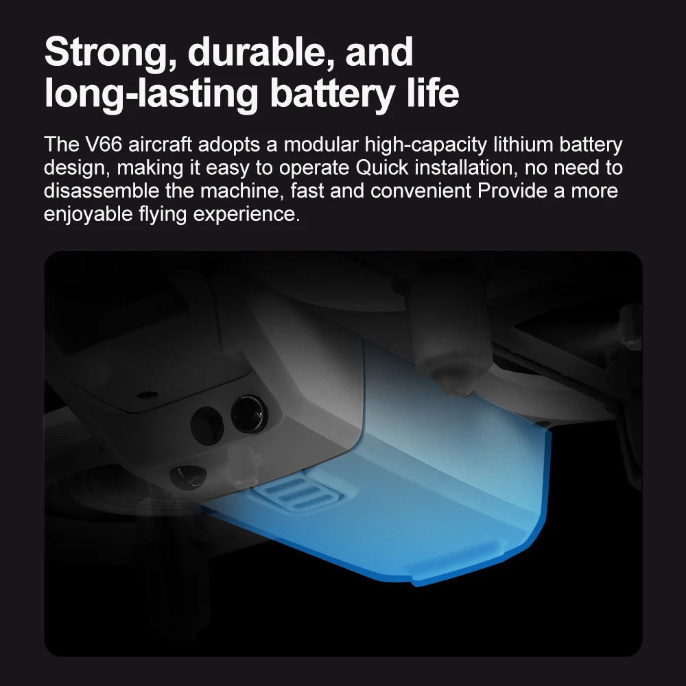 New V66 Mini Drone WIFI FPV Hover 4K Professional HD Camera Pocket Coloful Lights Dron Rc Plane Foldable RC Quadcopter Boy Toys