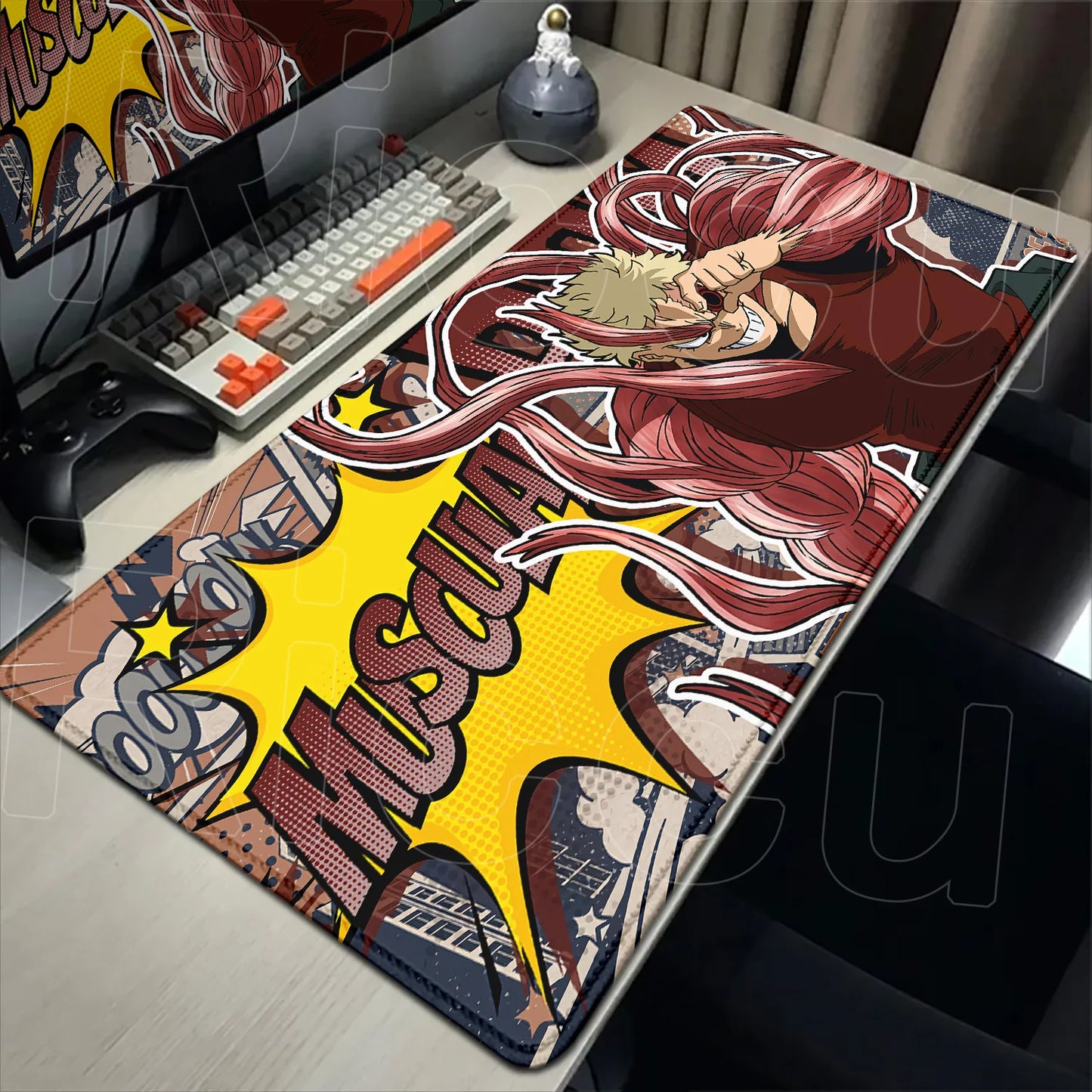 Japan Anime My Hero Academia Mousepad Bakugou Katsuki Large Lock Edge Keyboard Pad For Gamer Computer Desk Mats Anti-slip Rubber