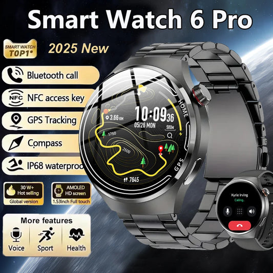 2025 New Men Smart Watch NFC Watch S10 Pro GPS 360*360 HD Screen AMOLED Heart rate BT Call Health Monitoring Women Smartwatches