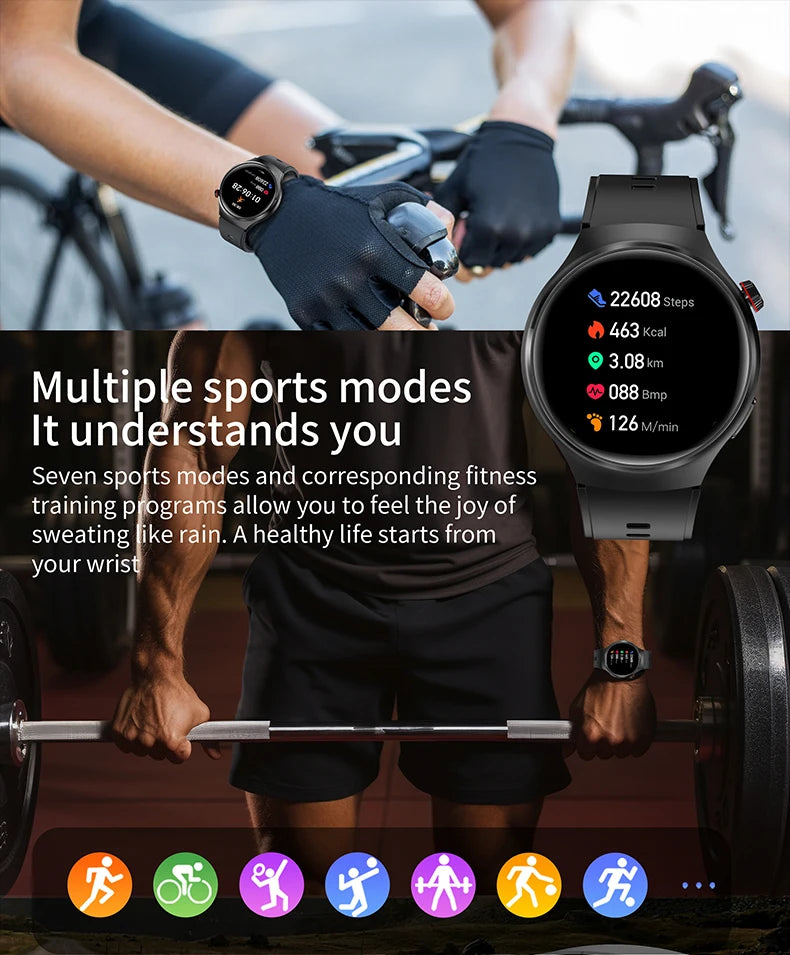 2025 New Men Smart Watch NFC Watch S10 Pro GPS 360*360 HD Screen AMOLED Heart rate BT Call Health Monitoring Women Smartwatches