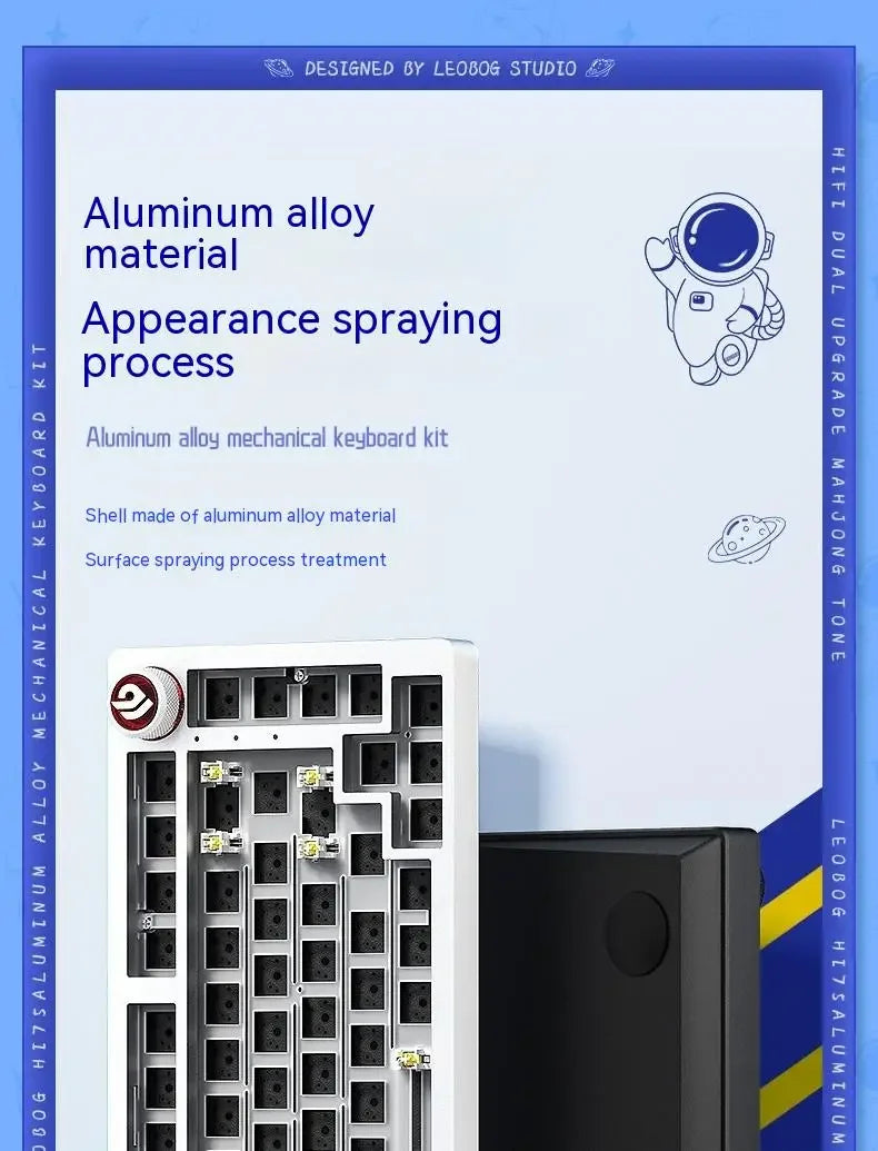 LEOBOG Hi75C Pro Hi75 Sugar65 Custom Mechanical Keyboard Aluminum Kits Hot Swap Wired Gaming Keyboard RGB Gamer Gasket Keyboard