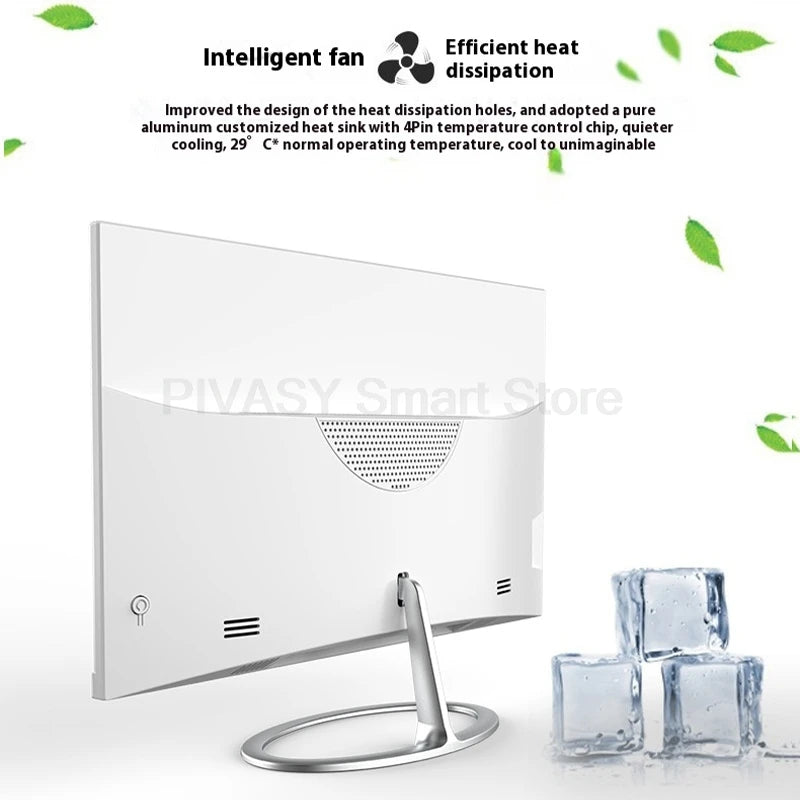 All-in-One Desktop PC SSD Quickly Boot 3mm Bezel Big Screen Ratio 1080P WiFi Multi-Tasking for Office Education Studio Business