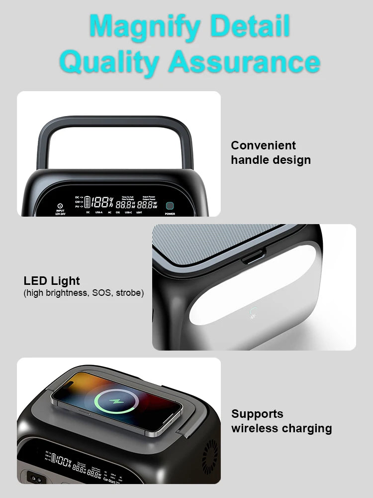 2600W 1800W 500W Portable Power Statio