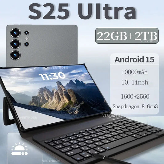 2025 S25 UItra Tablet Android 15 Tablette 22GB+2T Tablet PC WiFi Snapdragon 8 Gen3 Original Global Version 5G Dual SIM Card