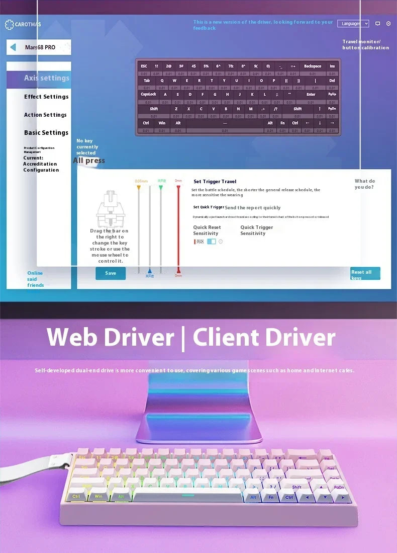 IROK Carotmas Mercury68 Max mars68 pro Mercury 68 Gaming Magnetic Mechanical Keyboard Rapid Trigge 0.001 8K Wired Gamer Keyboard