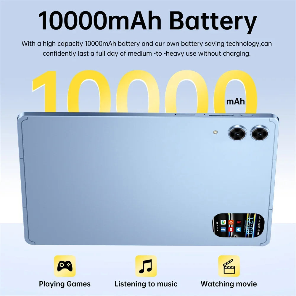 2025 Pad 7s Pro Tablet 10.1 inch Android 15 16GB+1TB 10000mAh Battery Tablets PC Global Version 5G WIFI Dual SIM Tab For Kids